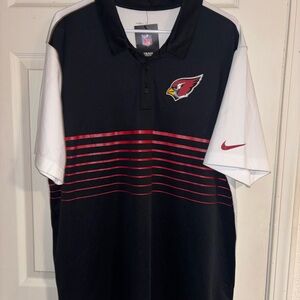 Arizona Cardinals Nike Dri-FIT NFL White and Black Polo Shirt